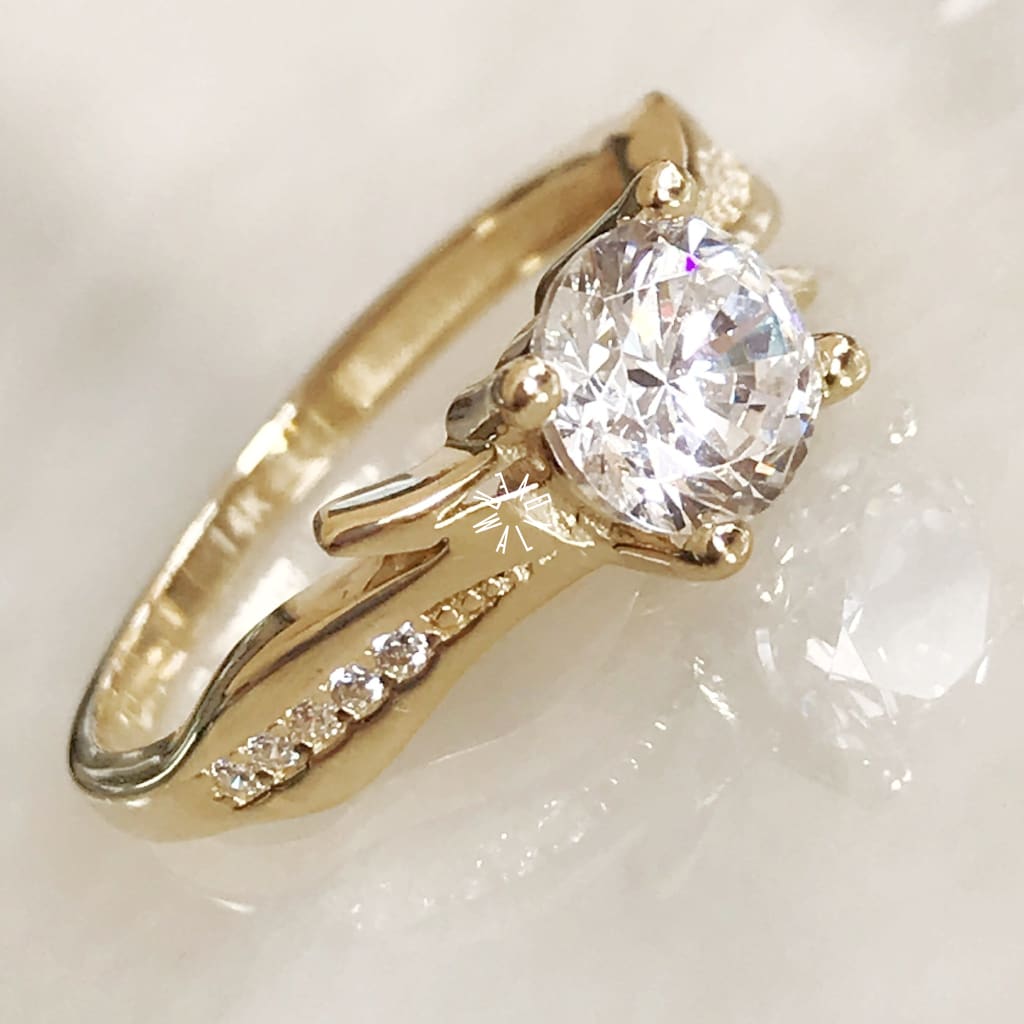 Compromiso Oro 14k Anillos De Compromiso En Estados Unidos Juego