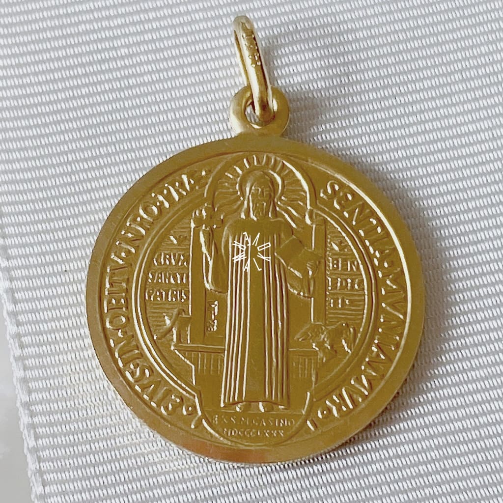 Medalla De San Benito Oro 14K Mesb-14-072-8A7 Medalla