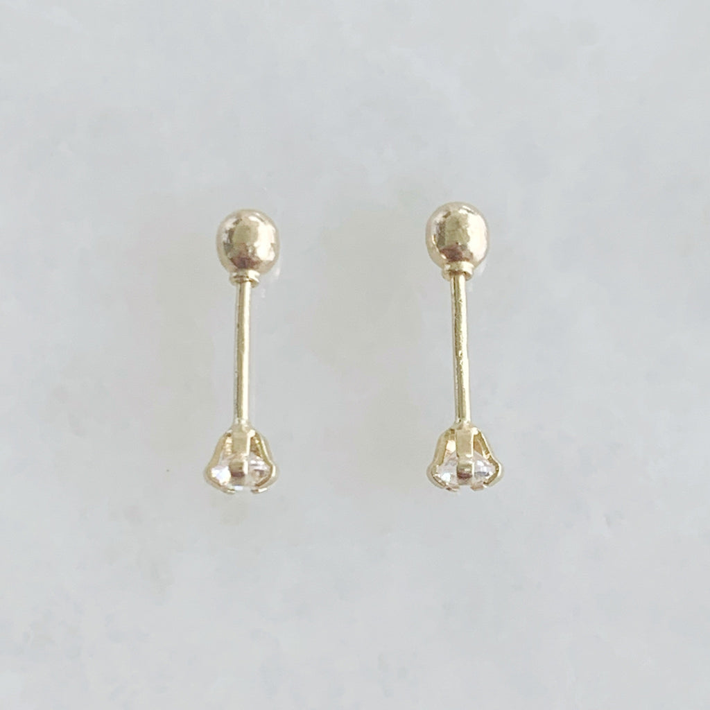 Aretito de Circonia en Oro Amarillo 14K AR-OA-14-91-16US