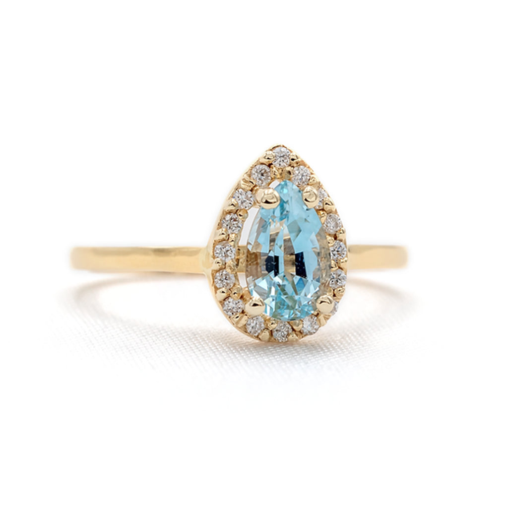 Anillo Aguamarina