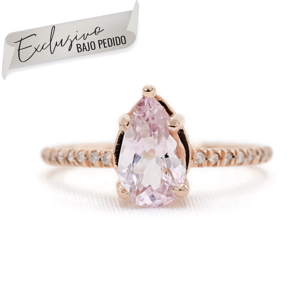 Anillo Morganita corte Pera