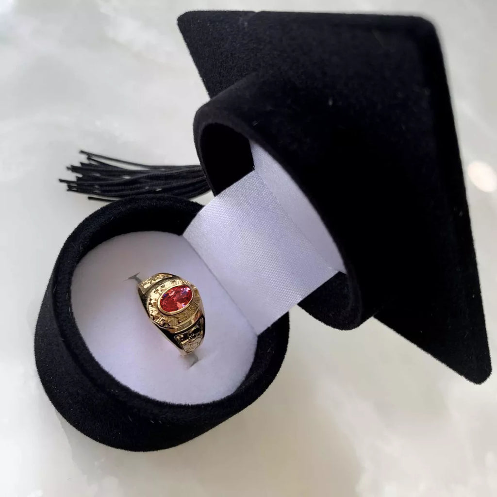 Anillo Graduación Preparatoria Oro Laminado 24k Mod. CAG2