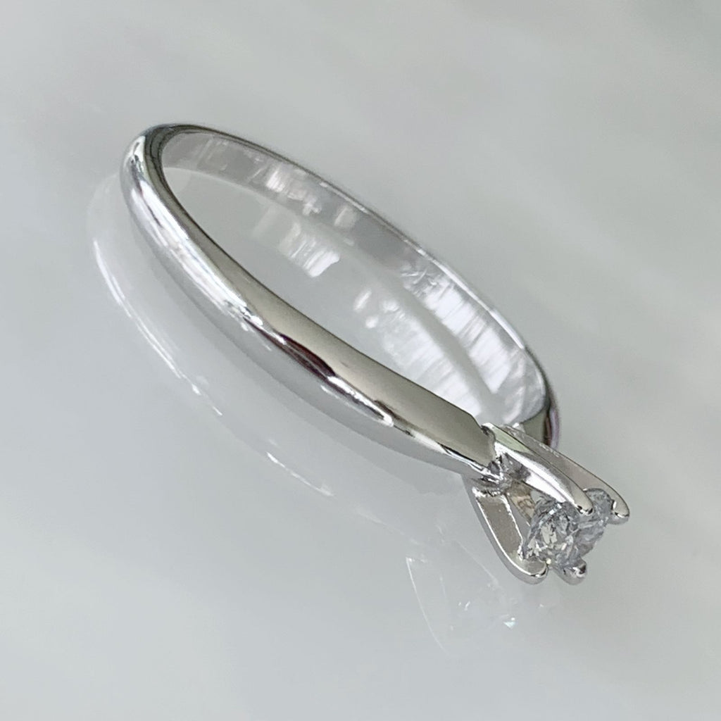 ANILLO DE COMPROMISO CON DIAMANTE ORO BLANCO BR-OB-14-101-299US