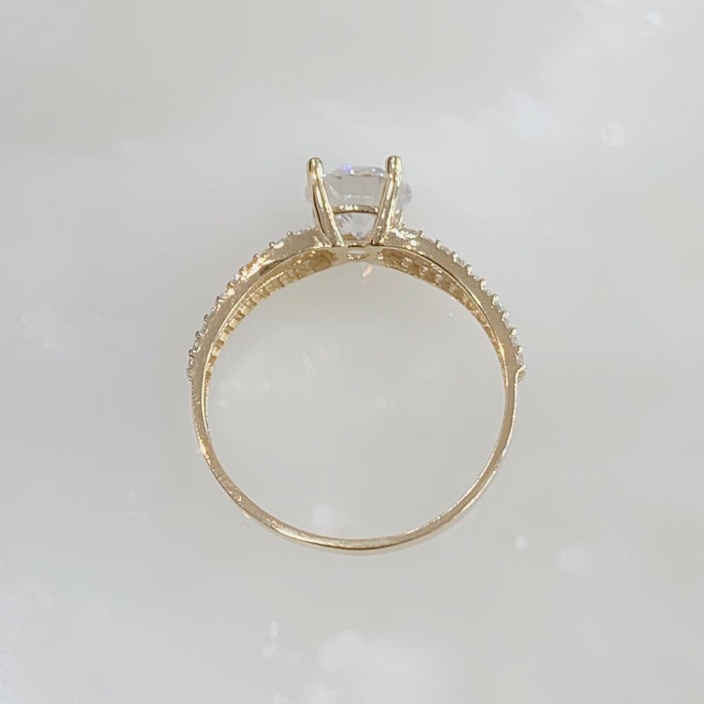 ANILLO DE COMPROMISO ORO AMARILLO 14K AC-OA-14-85-098-1A8