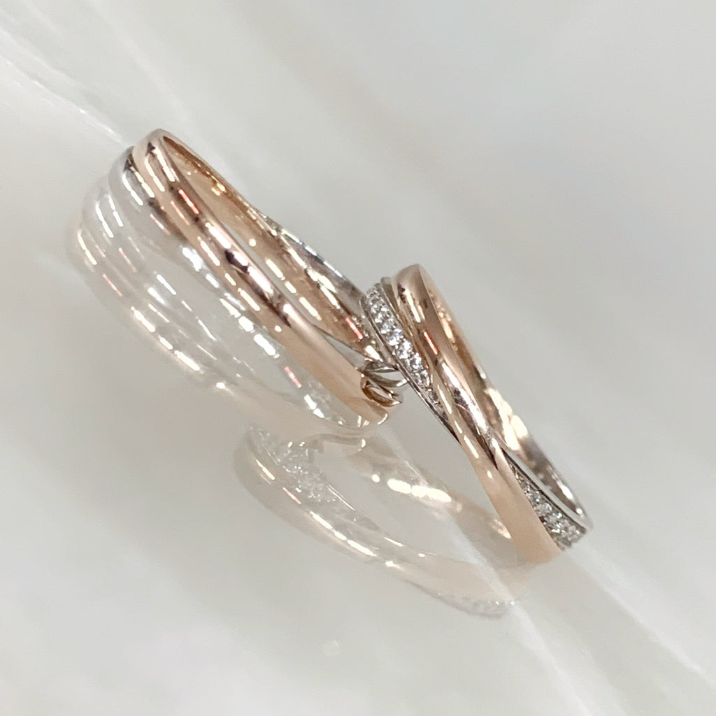 ALIANZA MATRIMONIAL ORO COMBINADO 14K 51074-76D-51084-90D