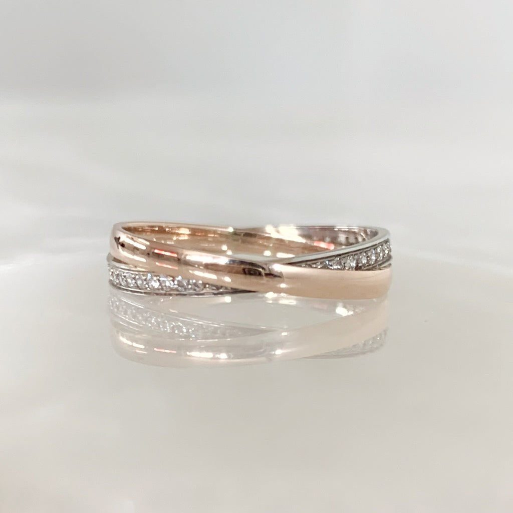 ALIANZA MATRIMONIAL ORO COMBINADO 14K 51074-76D-51084-90D
