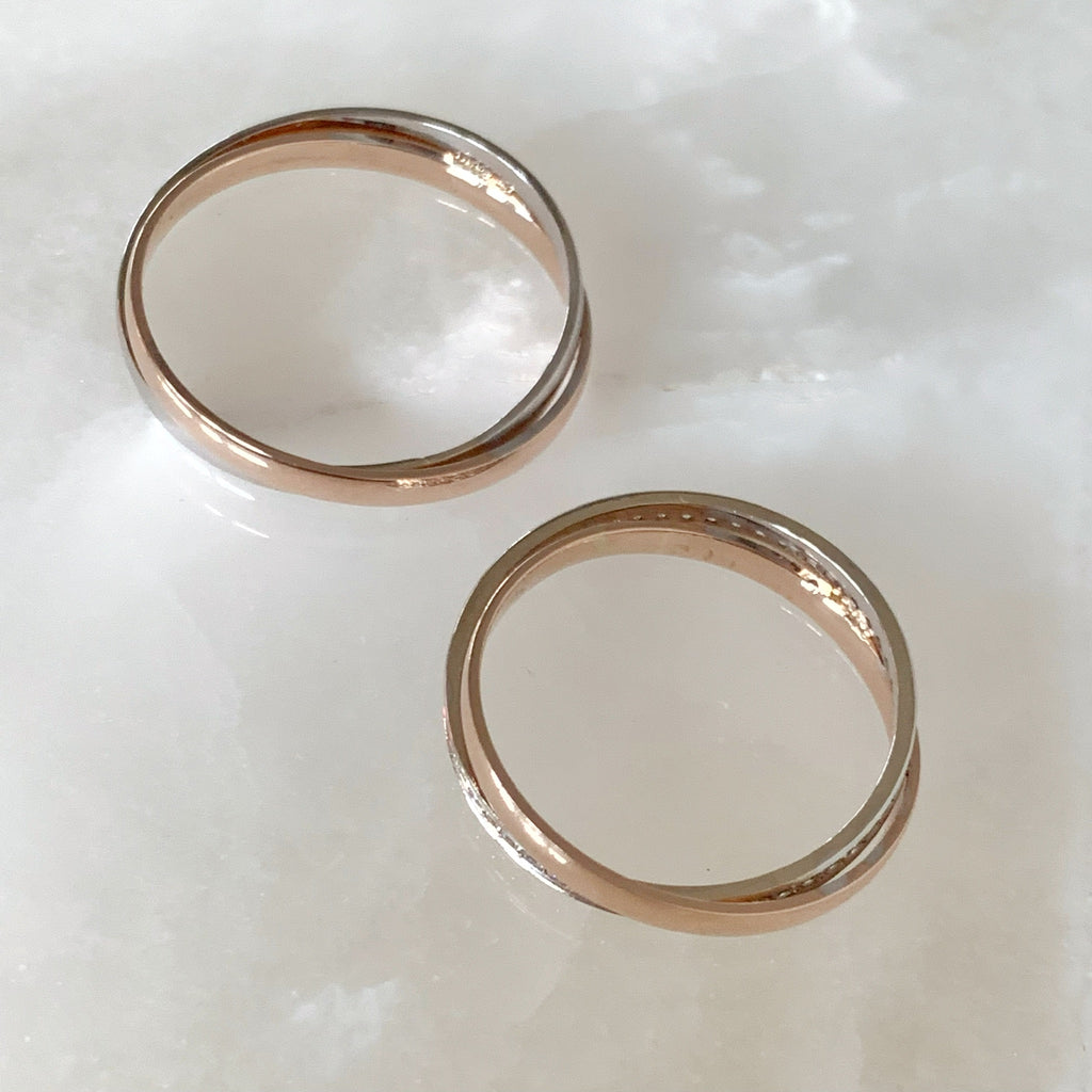 ALIANZA MATRIMONIAL ORO COMBINADO 14K 51074-76D-51084-90D