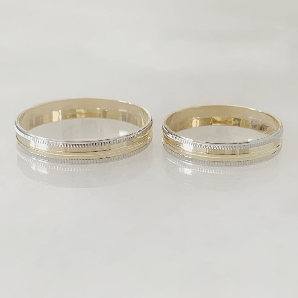 ALIANZA MATRIMONIAL ORO AMARILLO PLATINADO 10K 301104