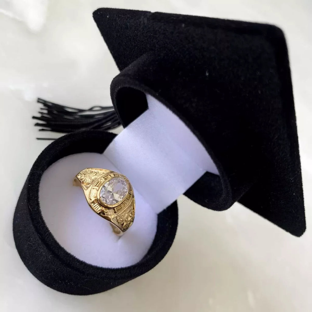 Anillo Graduación Kinder Oro Laminado 14k Mod. CAG70