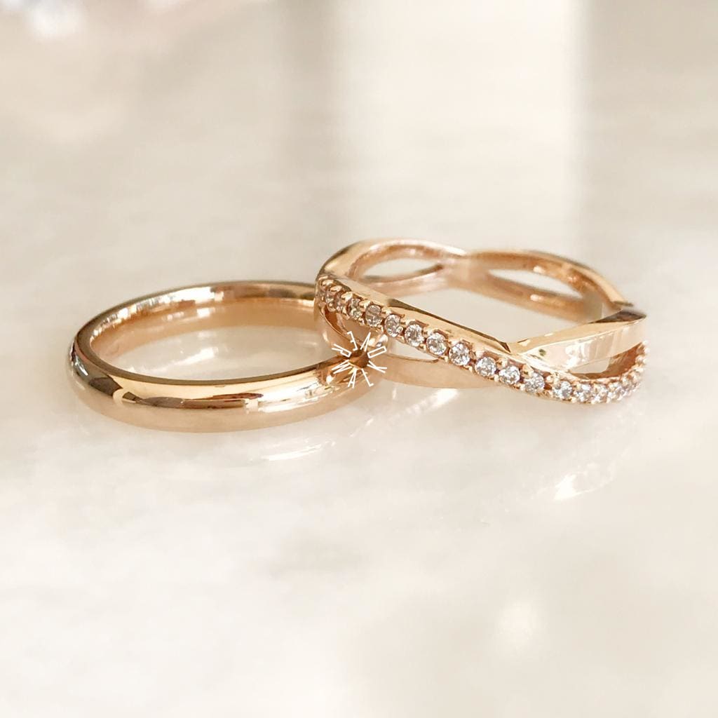 Alianza Matrimonial En Oro Rosa 14K R706-3 Argolla Matrimonial