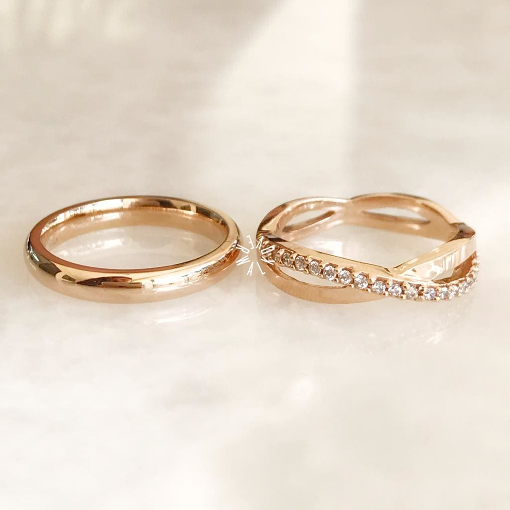 Alianza Matrimonial En Oro Rosa 14K R706-3 Argolla Matrimonial