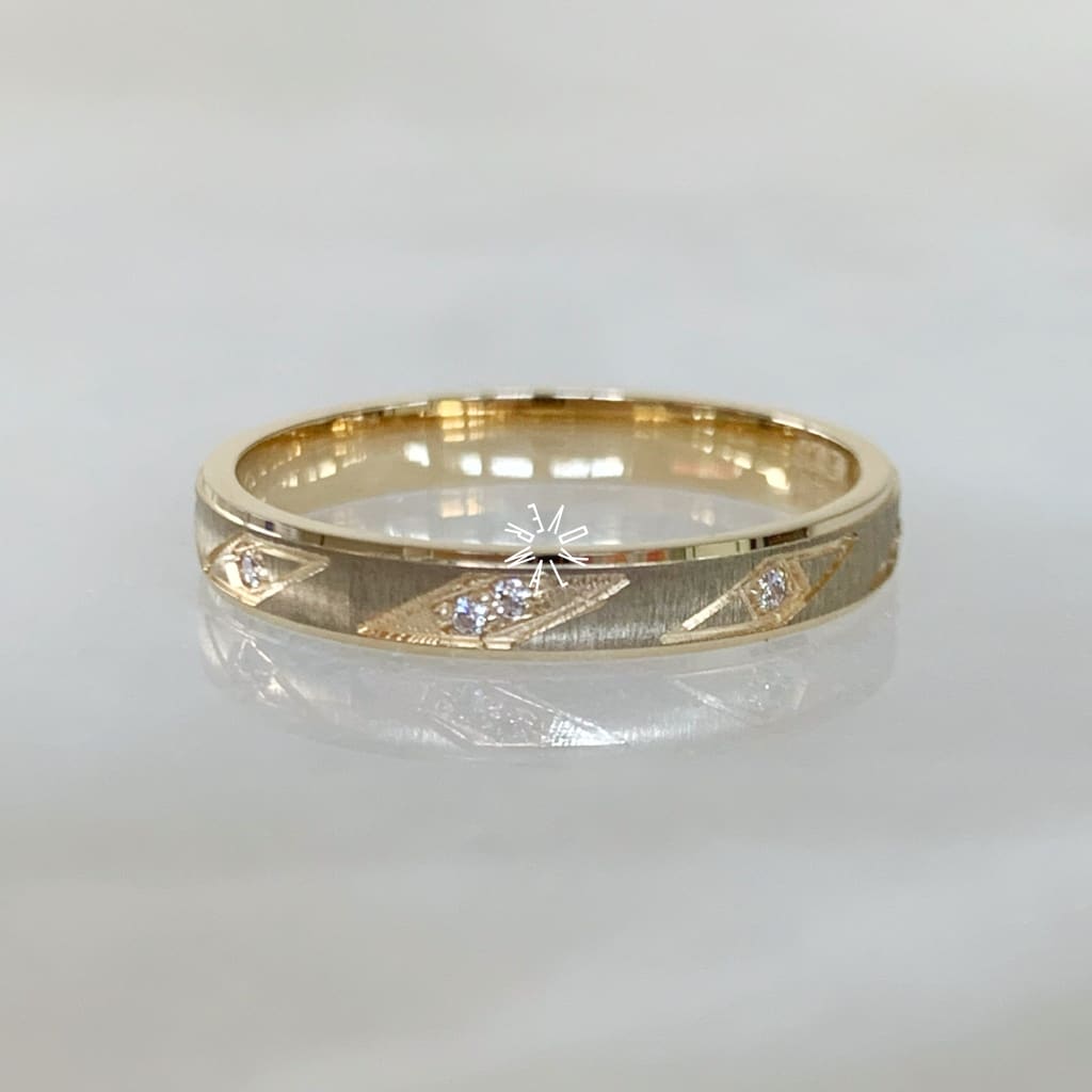 Alianza Matrimonial Oro Amarillo 14K 201513-95D Argolla Matrimonial