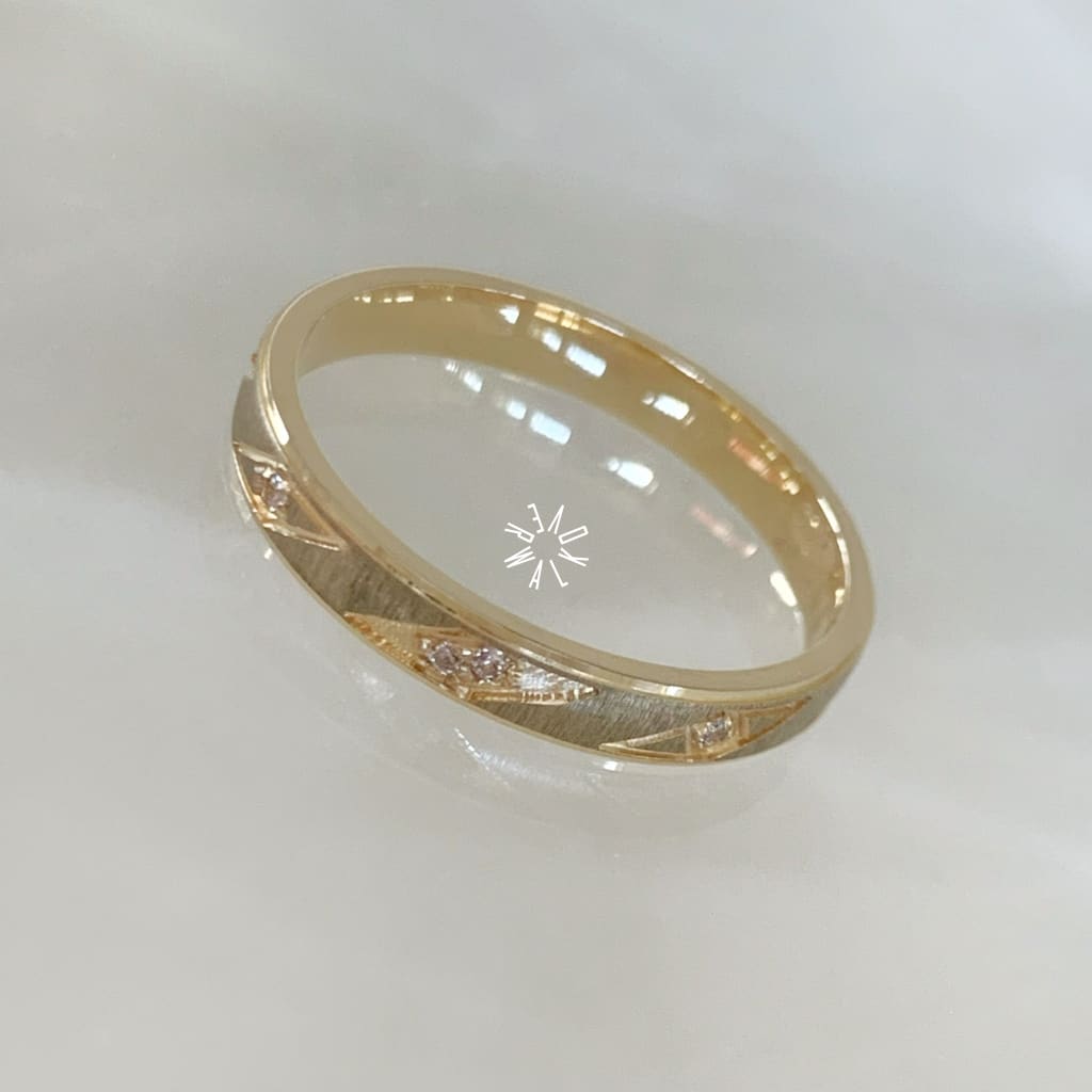 Alianza Matrimonial Oro Amarillo 14K 201513-95D Argolla Matrimonial