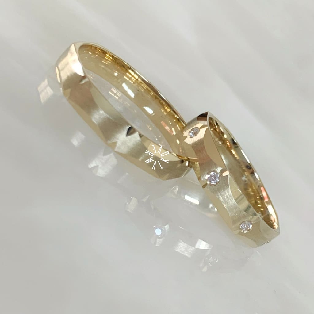 Alianza Matrimonial Oro Amarillo 14K 202694-135D-202684-106D Argolla Matrimonial