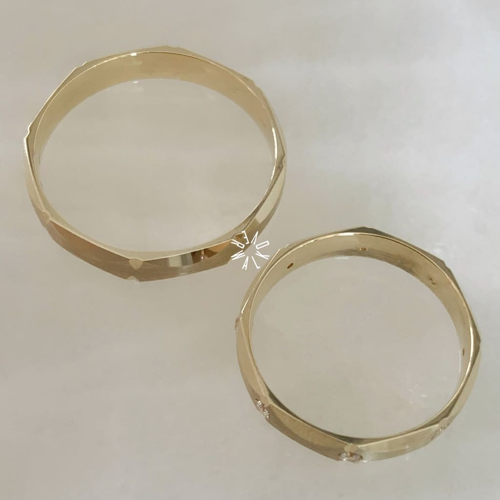 Alianza Matrimonial Oro Amarillo 14K 202694-135D-202684-106D Argolla Matrimonial
