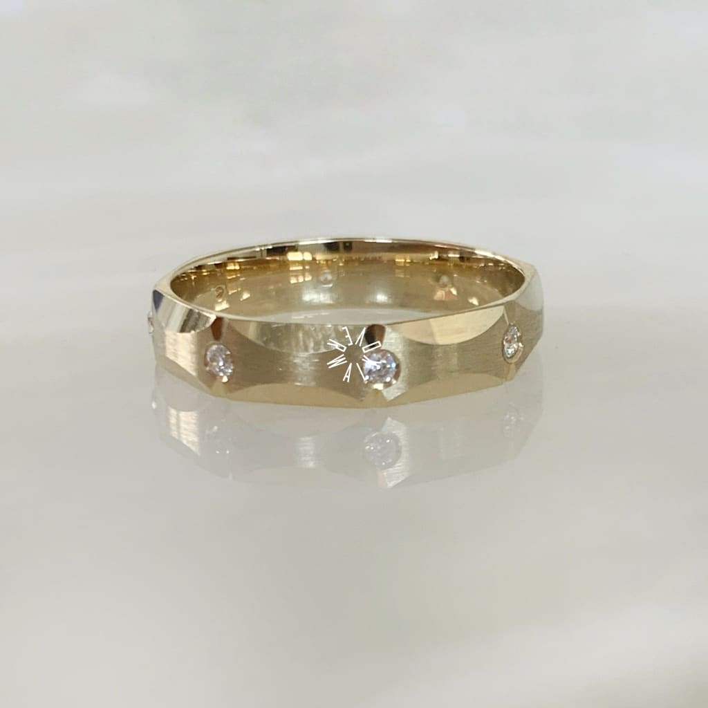 Alianza Matrimonial Oro Amarillo 14K 202694-135D-202684-106D Argolla Matrimonial