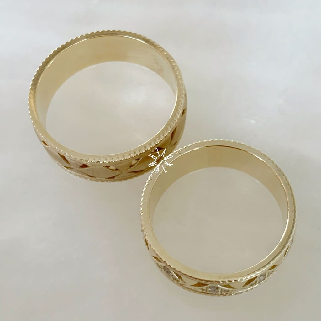Alianza Matrimonial Oro Amarillo 14K 203027-151D-203017-159D Argolla Matrimonial