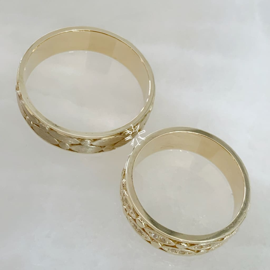 Alianza Matrimonial Oro Amarillo 14K 203035-136D-203045-141D Argolla Matrimonial