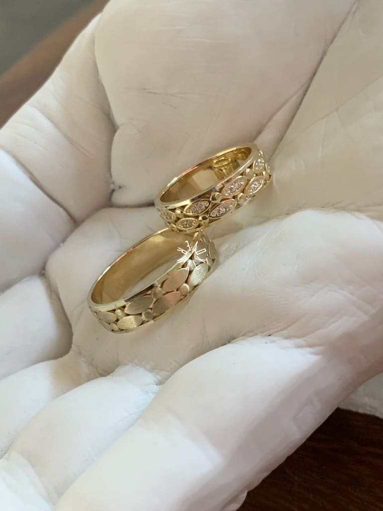 Alianza Matrimonial Oro Amarillo 14K 203035-136D-203045-141D Argolla Matrimonial
