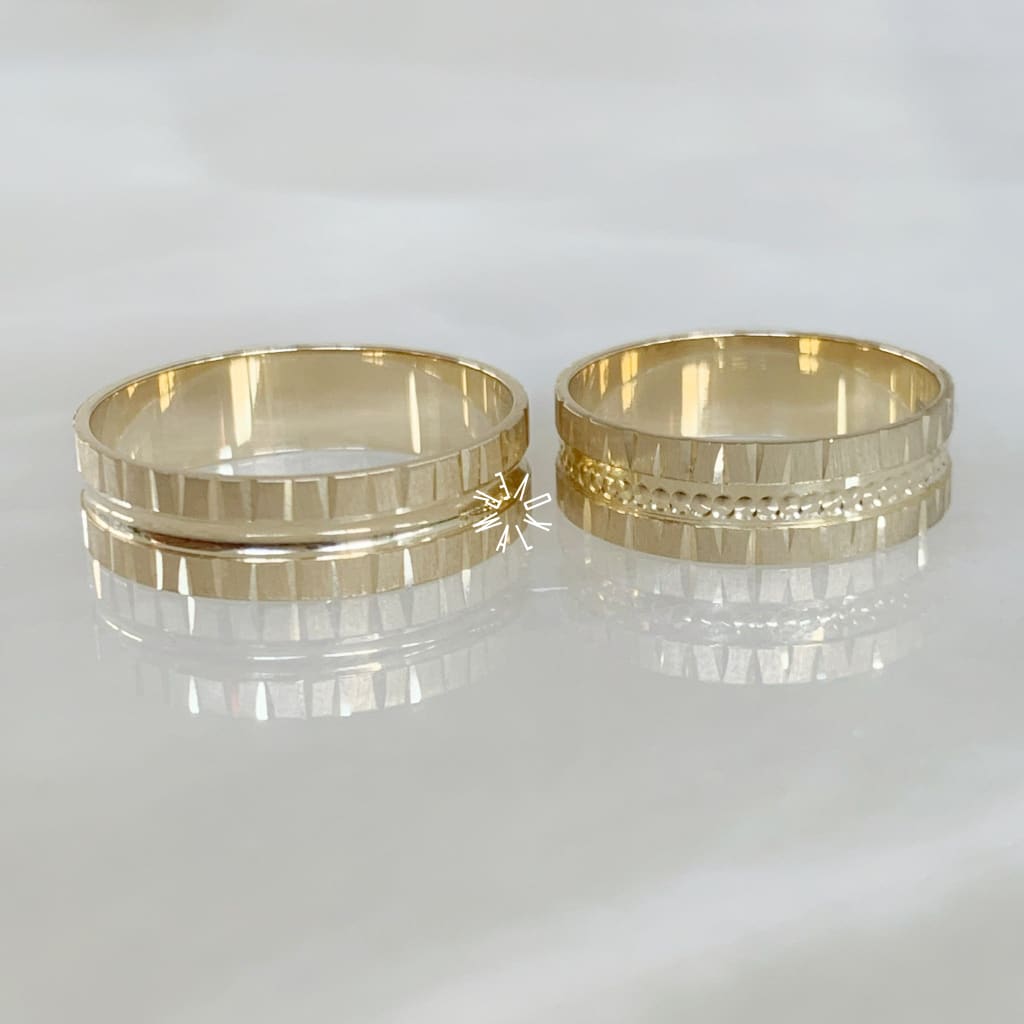 Alianza Matrimonial Oro Amarillo 14K 203326-135D-203316-114D Argolla Matrimonial