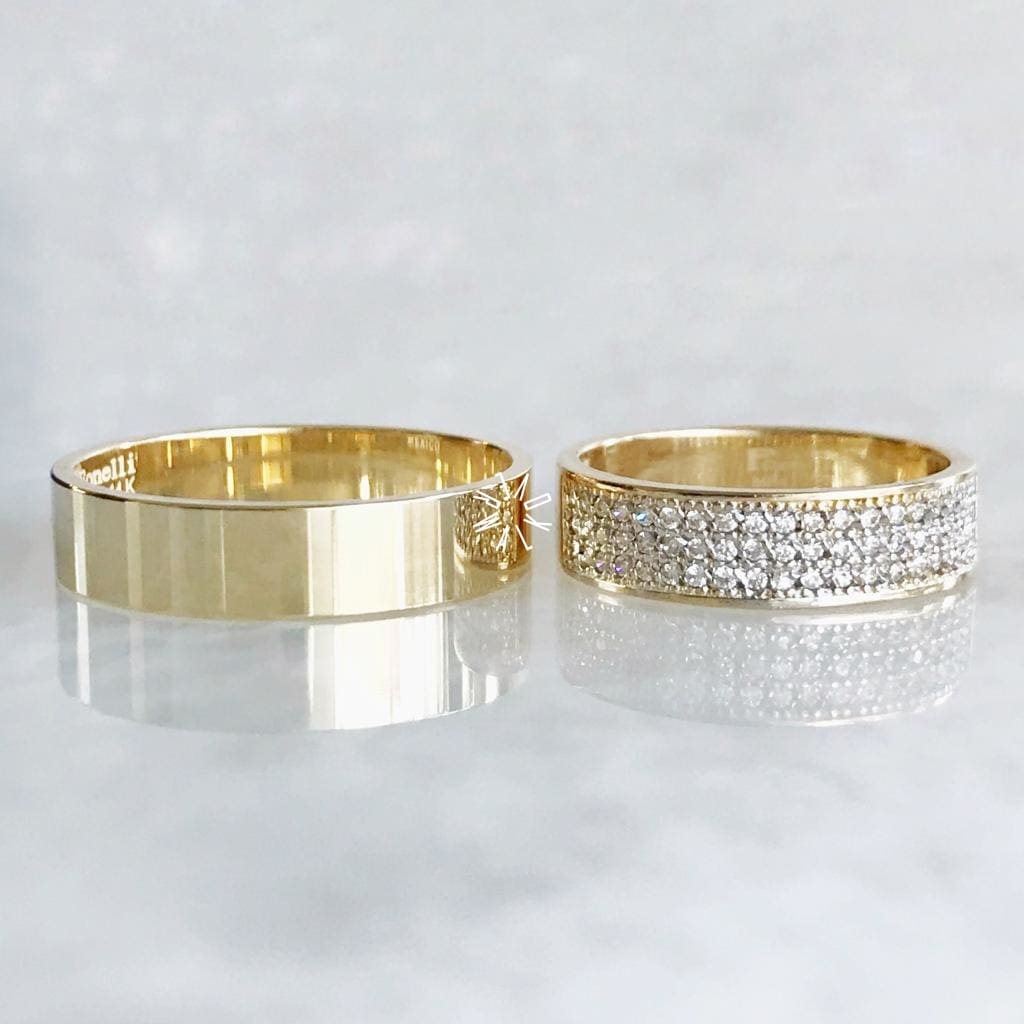 Alianza Matrimonial Oro Amarillo 14K 25785-16155M Argolla Matrimonial