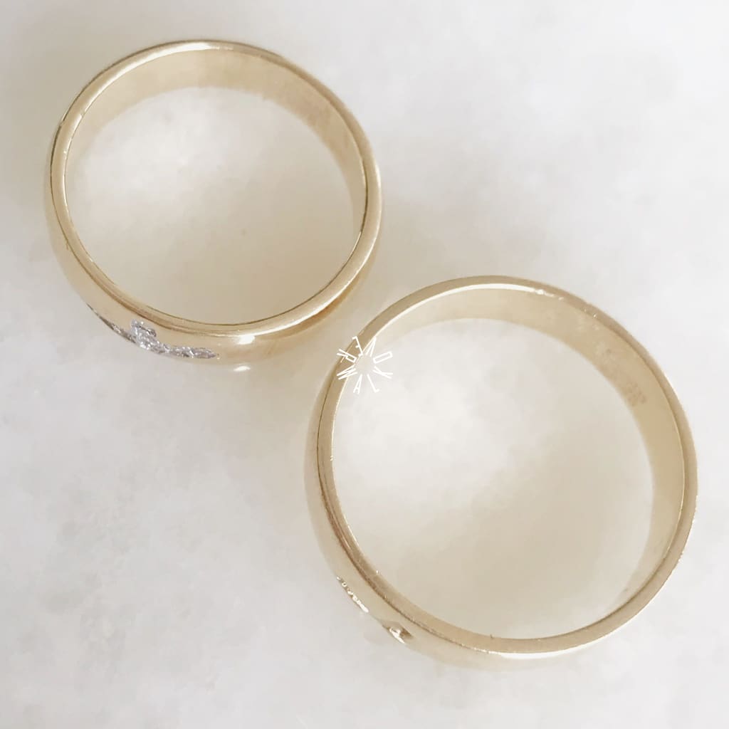Alianza Matrimonial Oro Amarillo 14K 26535-26536 Argolla Matrimonial