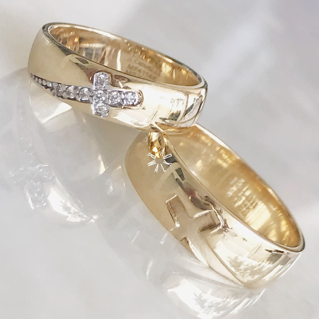 Alianza Matrimonial Oro Amarillo 14K 26535-26536 Argolla Matrimonial