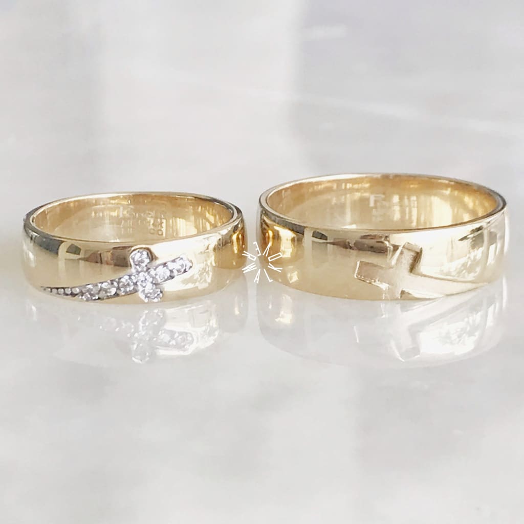 Alianza Matrimonial Oro Amarillo 14K 26535-26536 Argolla Matrimonial