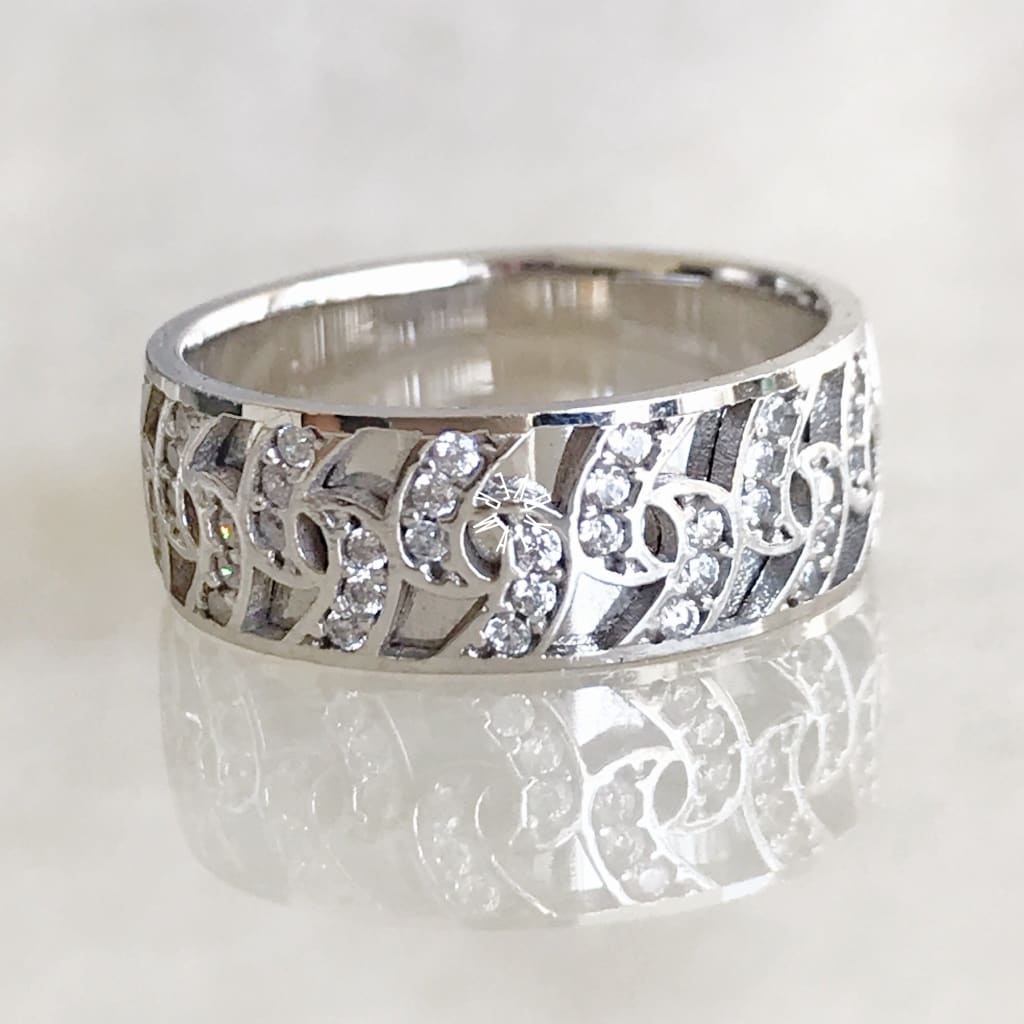 Alianza Matrimonial Oro Blanco 14K B110166-B110107 Argolla Matrimonial