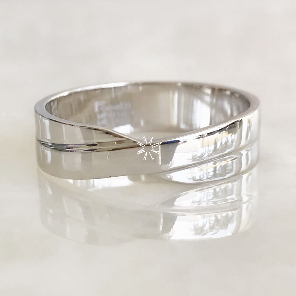 Alianza Matrimonial Oro Blanco 14K B25984-B25986 Argolla Matrimonial