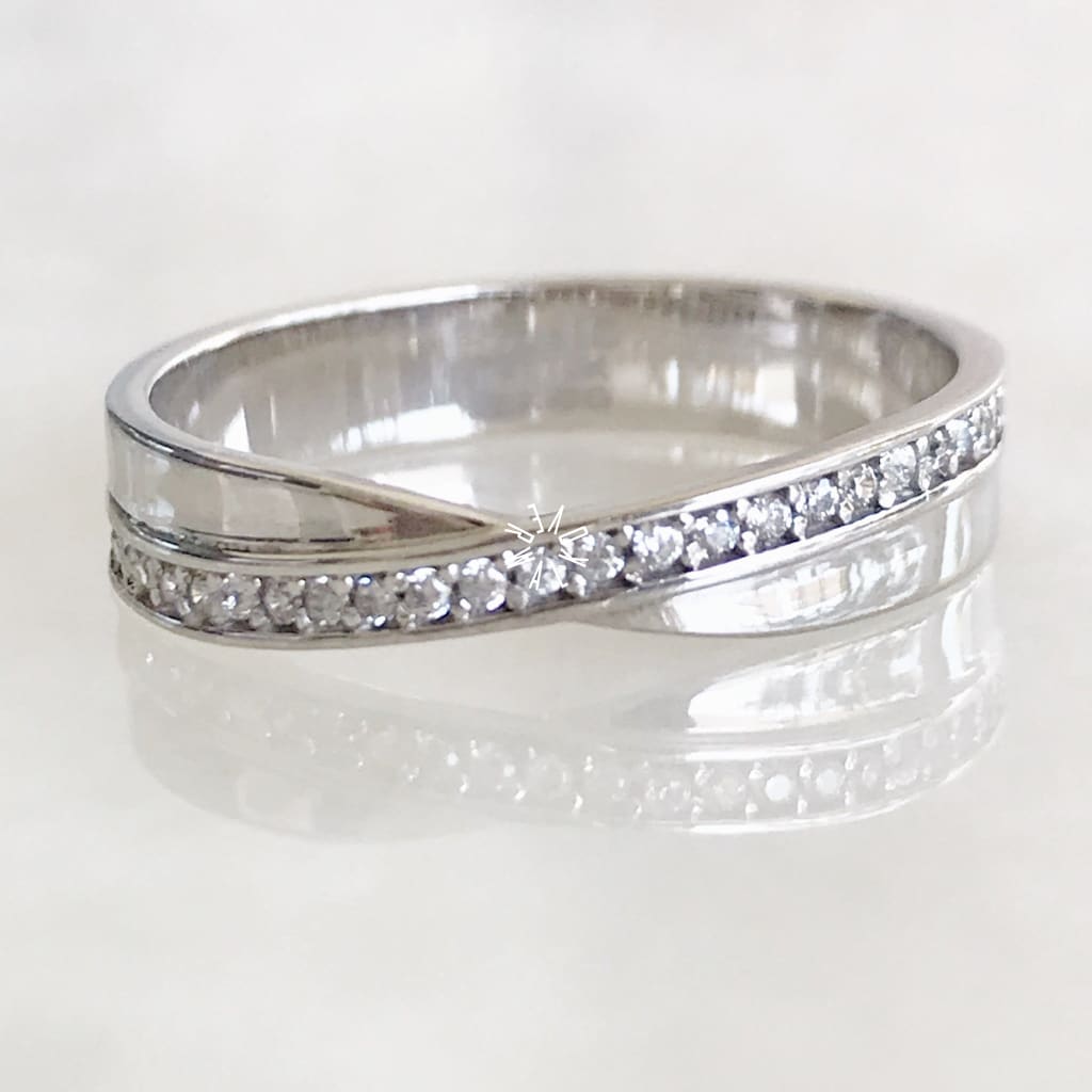 Alianza Matrimonial Oro Blanco 14K B25984-B25986 Argolla Matrimonial