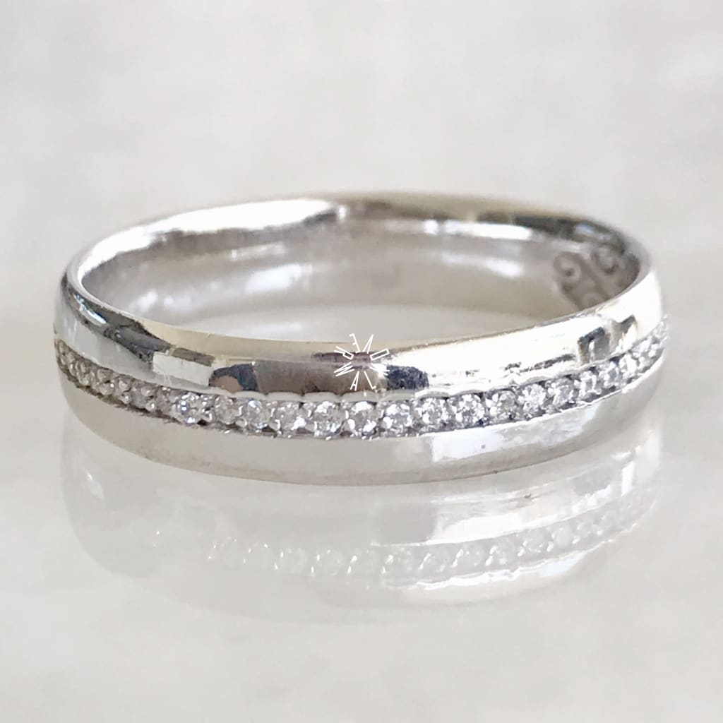 Alianza Matrimonial Oro Blanco 14K B26325 Argolla Matrimonial