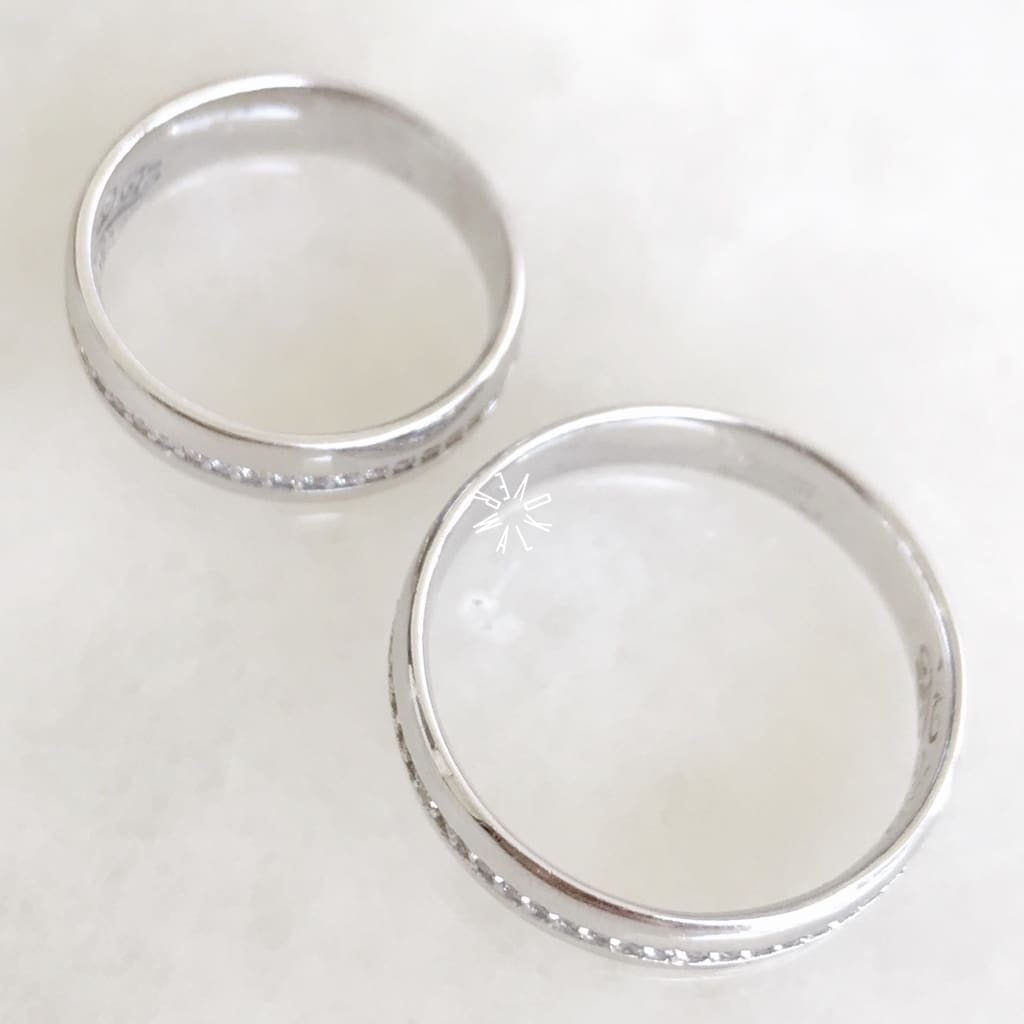 Alianza Matrimonial Oro Blanco 14K B26325 Argolla Matrimonial
