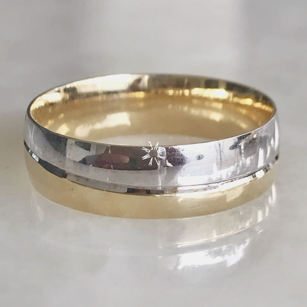 Alianza Matrimonial Oro Combinado 14K 103424-103426 Argolla Matrimonial