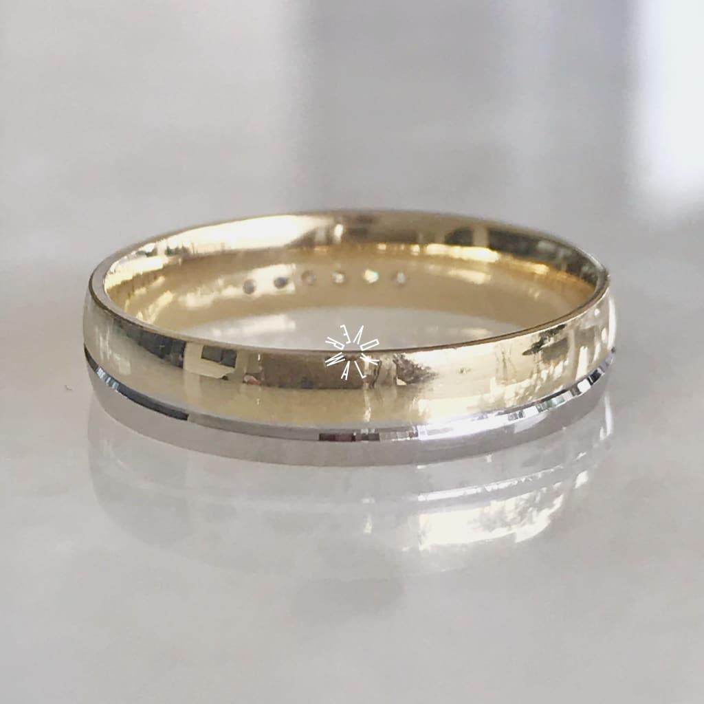 Alianza Matrimonial Oro Combinado 14K 103424-103426 Argolla Matrimonial
