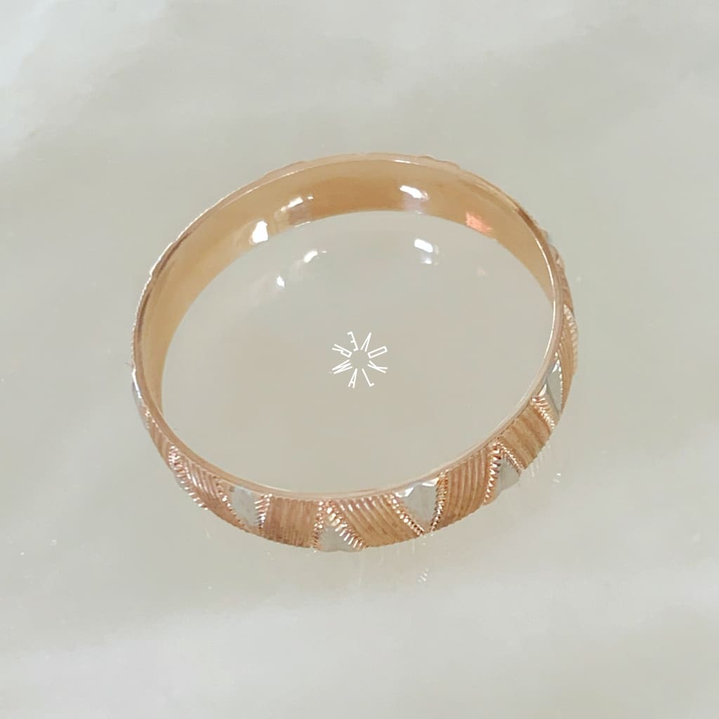 Alianza Matrimonial Oro Combinado 14K 17354H-52D Argolla Matrimonial