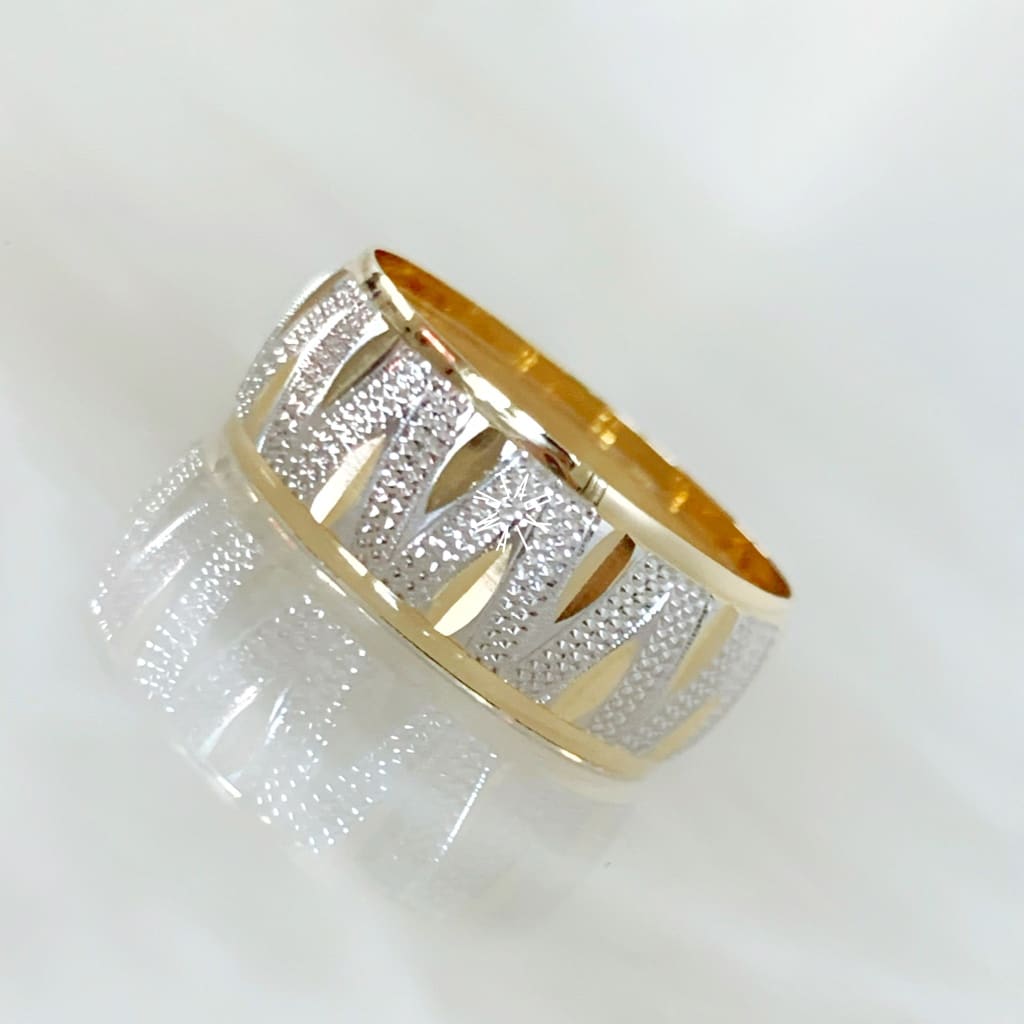 Alianza Matrimonial Oro Combinado 14K 201288-70D Argolla Matrimonial