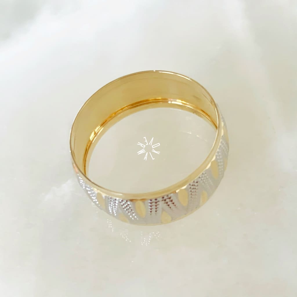 Alianza Matrimonial Oro Combinado 14K 201288-70D Argolla Matrimonial