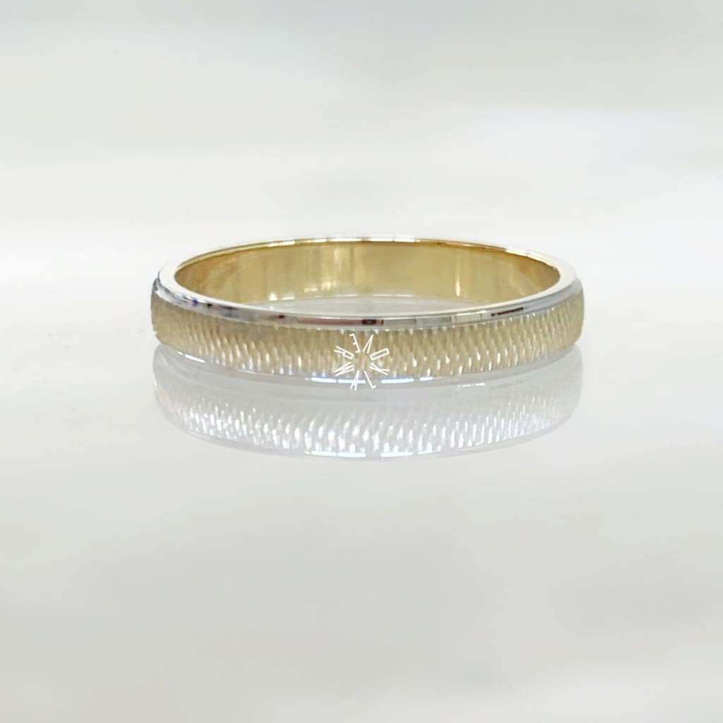 Alianza Matrimonial Oro Combinado 14K 201473-74D Argolla Matrimonial