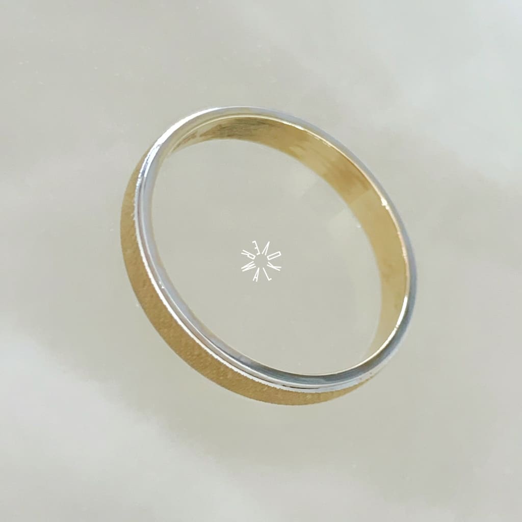 Alianza Matrimonial Oro Combinado 14K 201473-74D Argolla Matrimonial