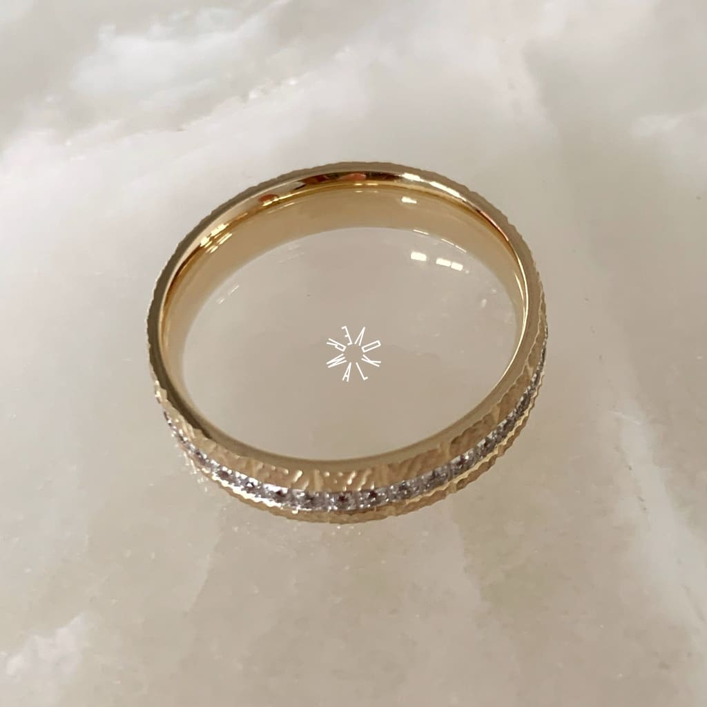 Alianza Matrimonial Oro Combinado 14K 202165-101D Argolla Matrimonial