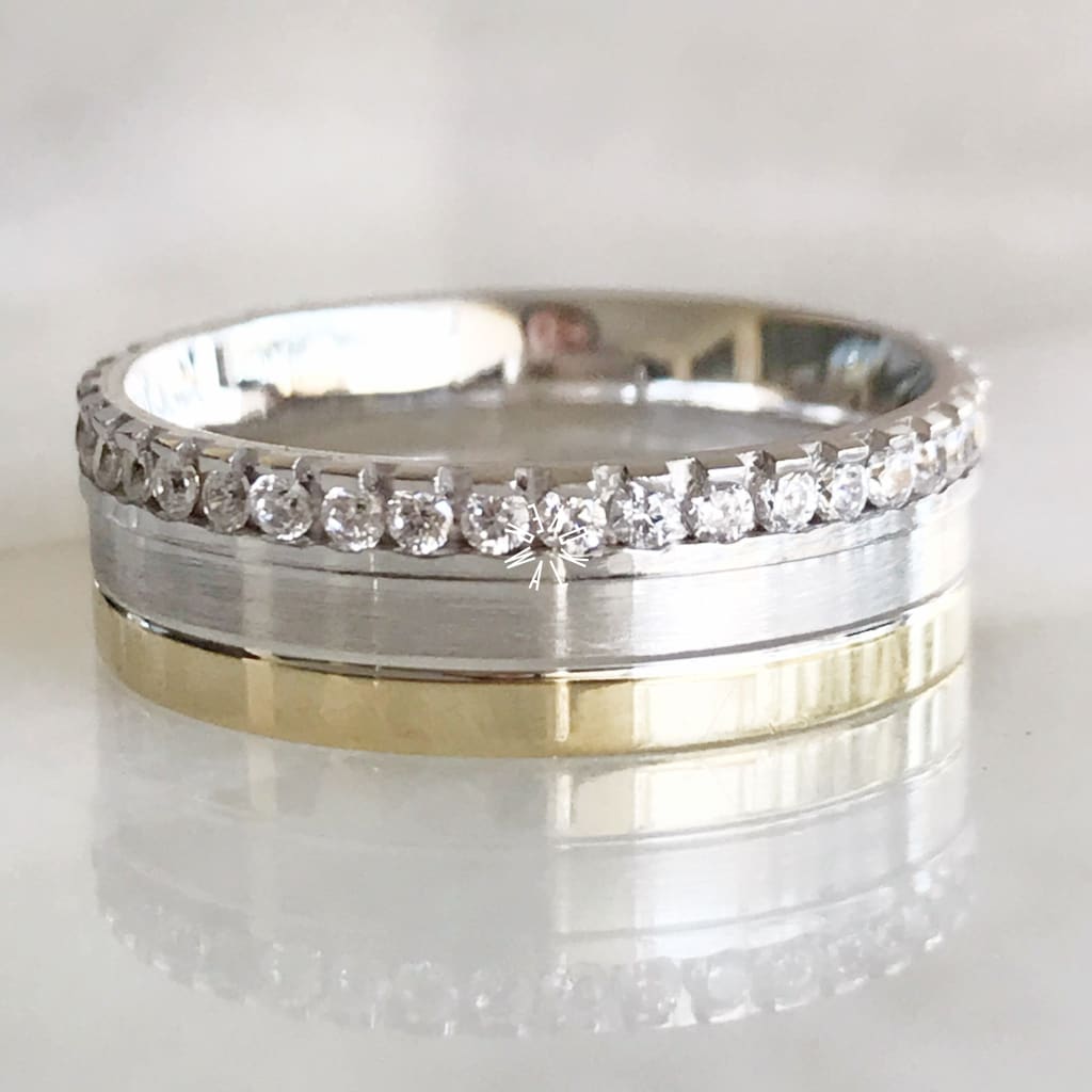Alianza Matrimonial Oro Combinado 14K B120846-B120905 Argolla Matrimonial