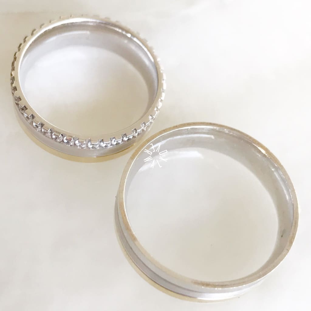 Alianza Matrimonial Oro Combinado 14K B120846-B120905 Argolla Matrimonial