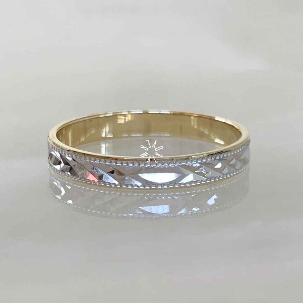 Alianza Matrimonial Oro Combinado 14K B201553-68D Argolla Matrimonial