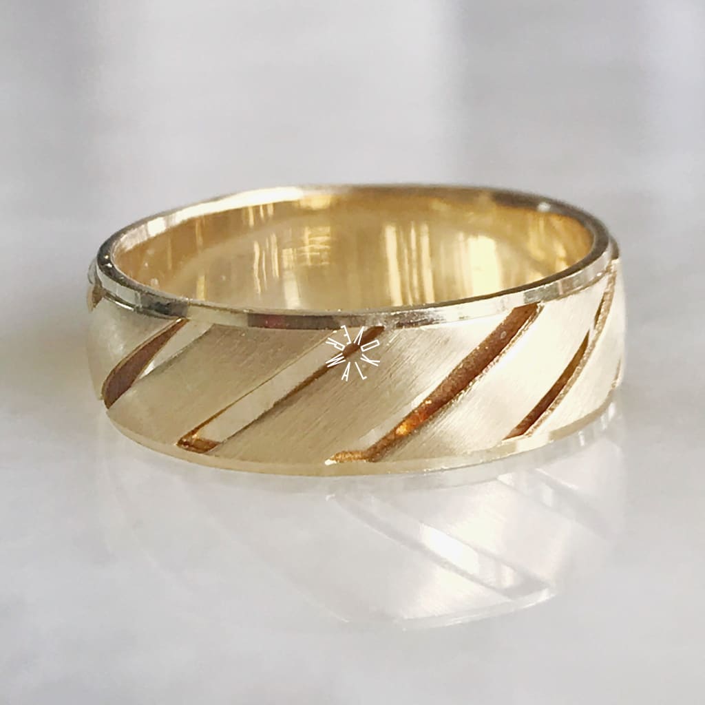Alianza Matrimonial Oro Combinado 14K R110347-110127 Argolla Matrimonial