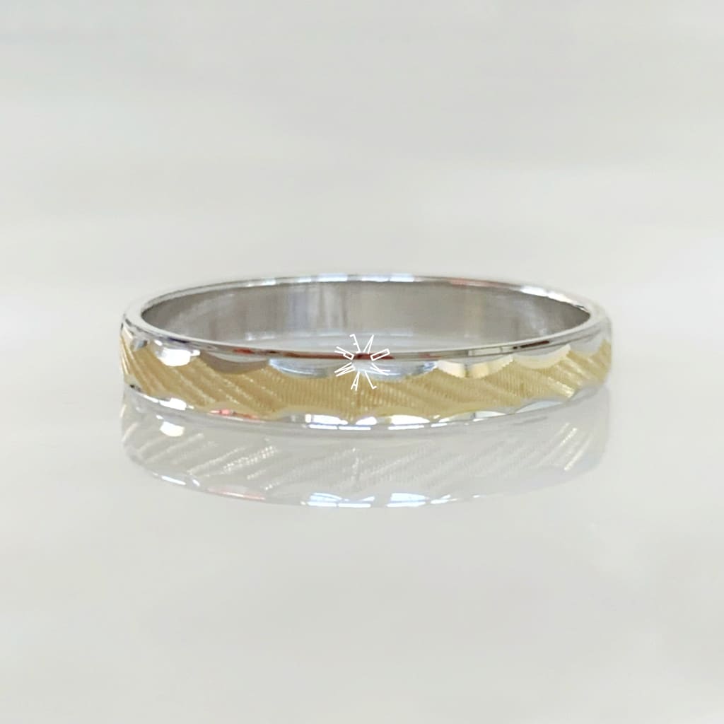Alianza Matrimonial Oro Combinado 14K R17063-74D Argolla Matrimonial