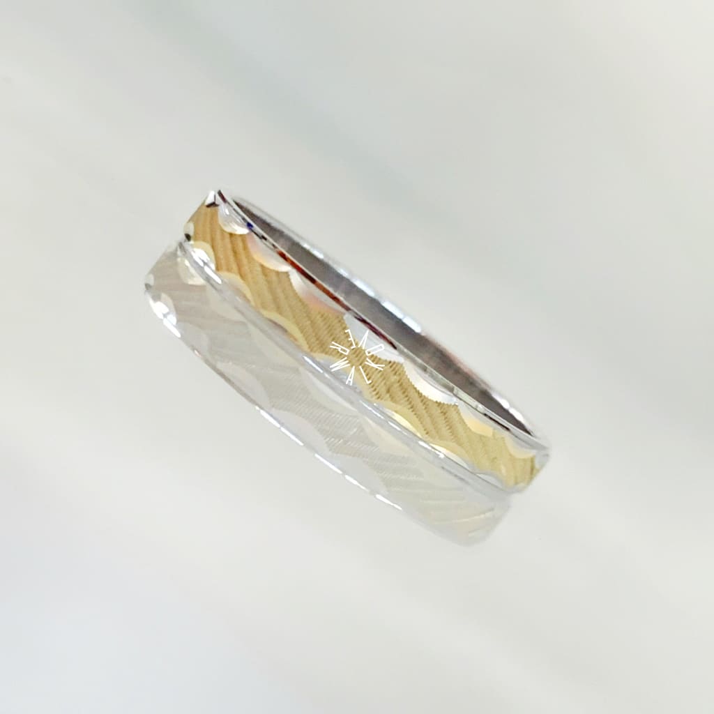Alianza Matrimonial Oro Combinado 14K R17063-74D Argolla Matrimonial
