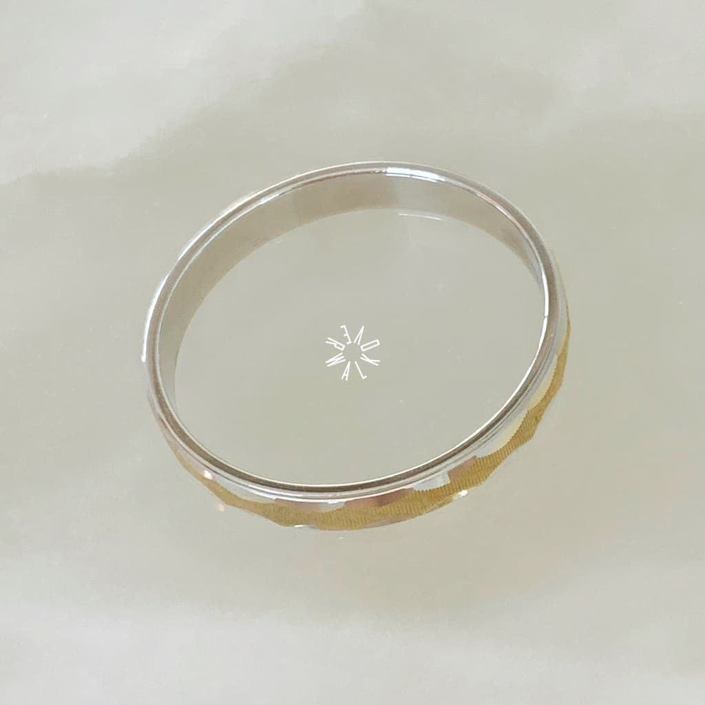 Alianza Matrimonial Oro Combinado 14K R17063-74D Argolla Matrimonial