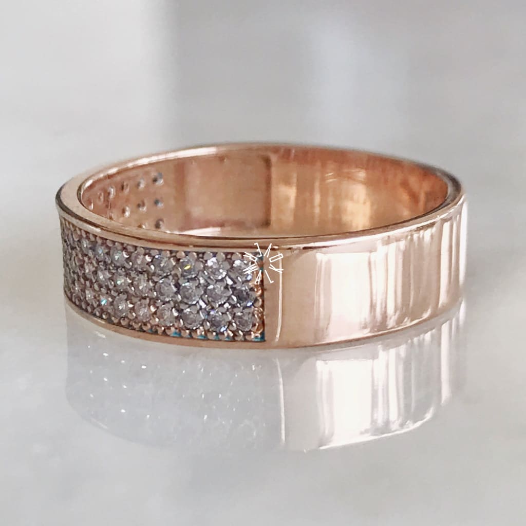 Alianza Matrimonial Oro Combinado 14K R25785-16155M Argolla Matrimonial