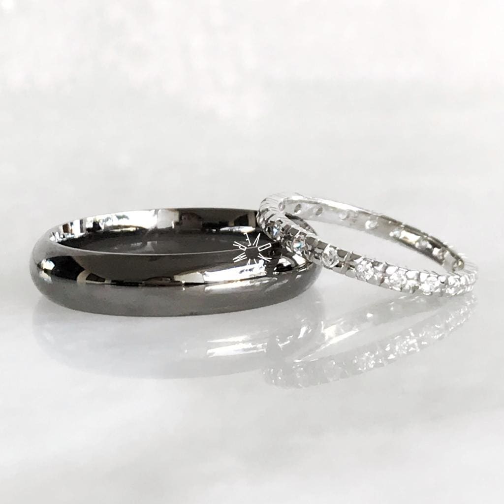 Alianza Matrimonial Oro Negro 14K Ap14Be1A5-7065 Argolla Matrimonial